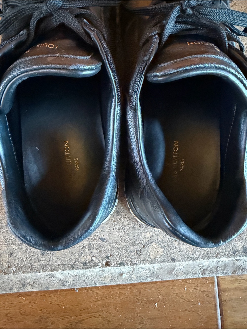 Auth. Louis Vuitton Black Men’s Run Away Sneakers - Picture 7 of 14
